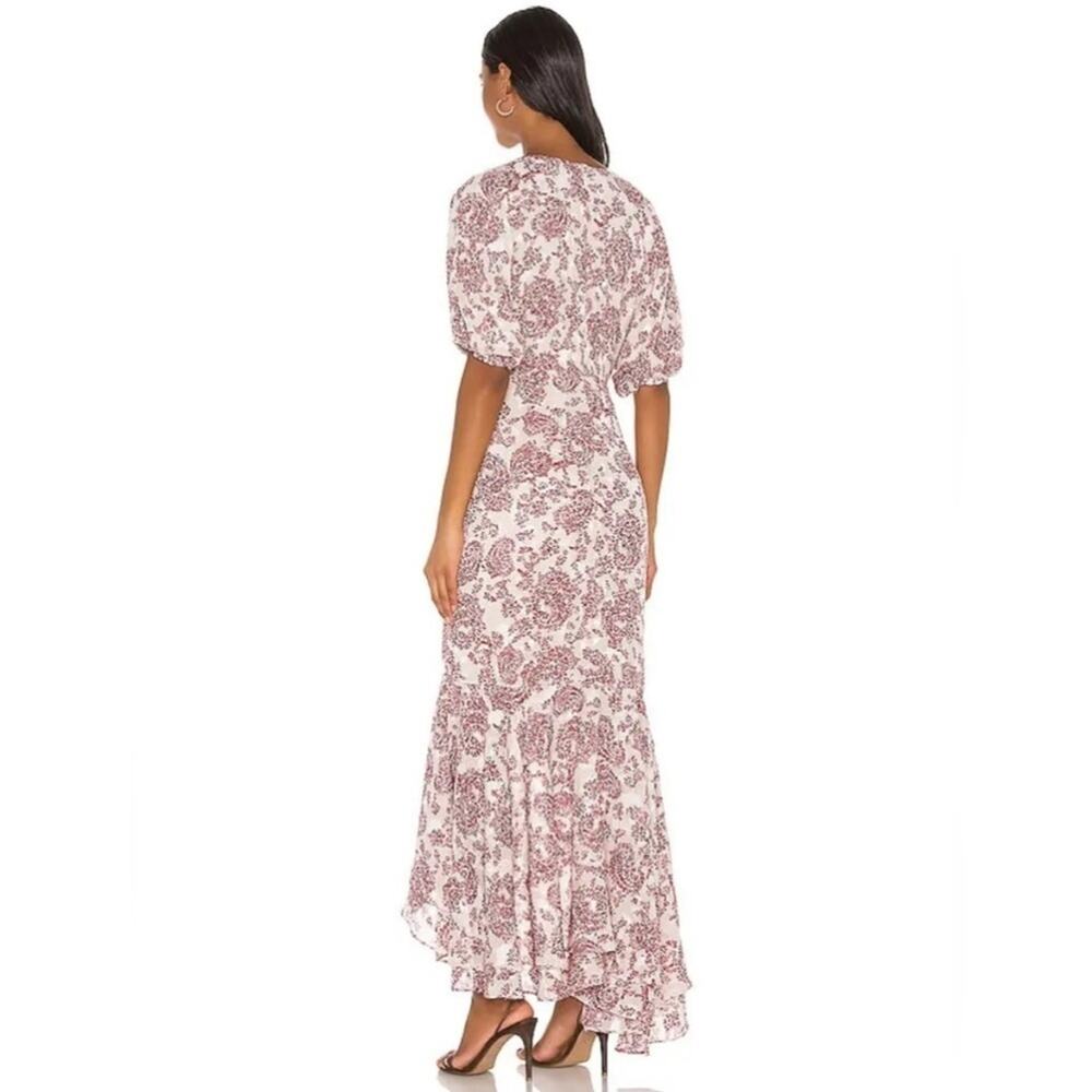Revolve Elliatt Iridescent Sheath V-Neck Puff Sleeve Cocktail Dress Size Small - Picture 4 of 16